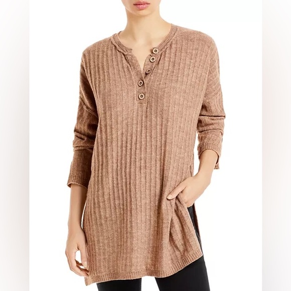 Free People Tops - Intimately Free People Around The Clock Brown Tunic Sweater